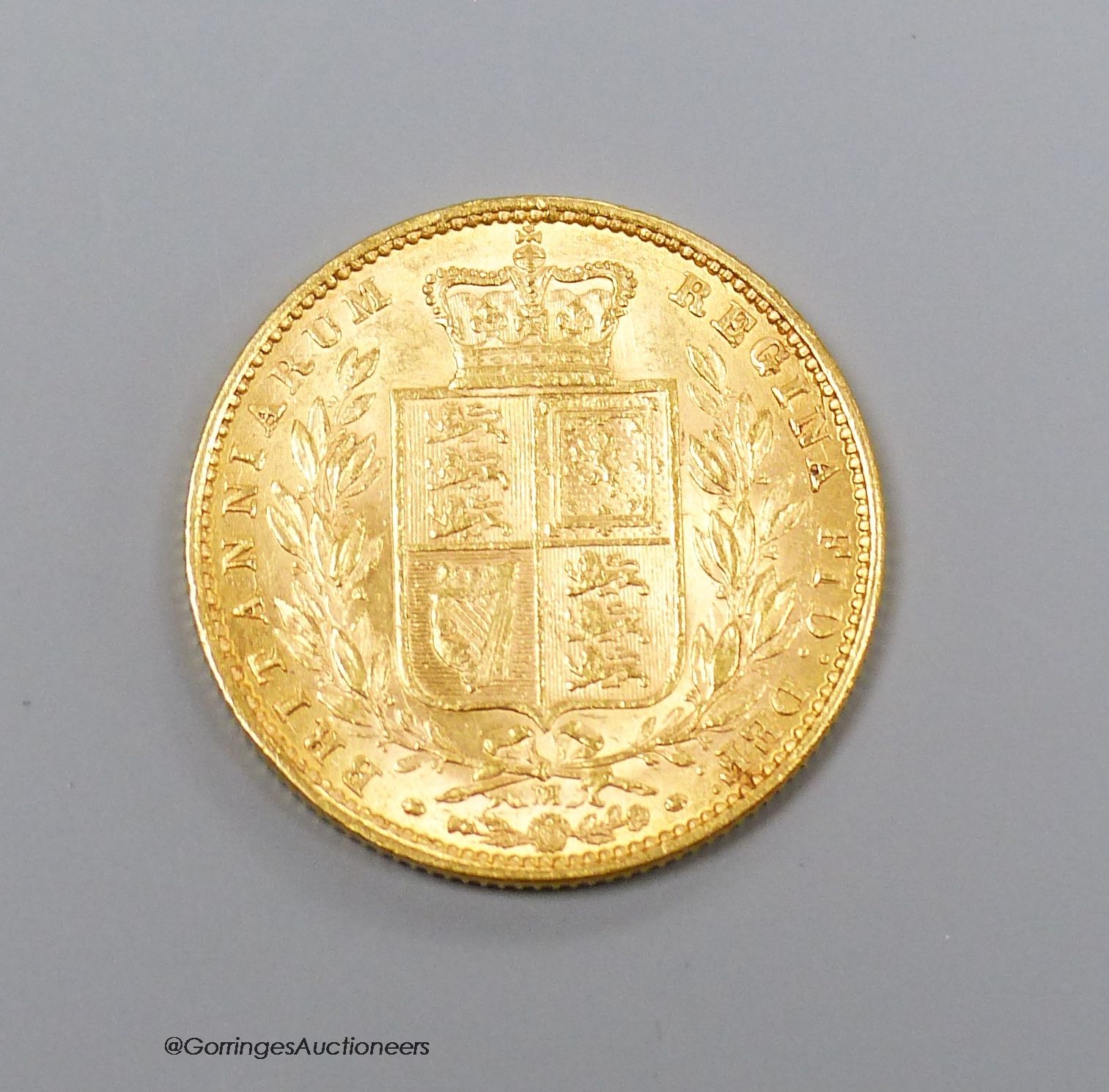 A Victoria gold sovereign 1874M, good VF